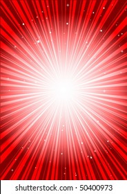 Red space burst of stars