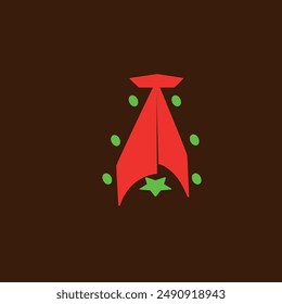 nave espacial roja al lado de ellos y círculo verde y estrella en el frente