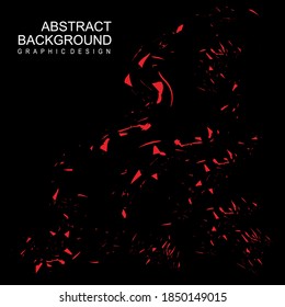 Red Spark texture on the black background graphich design