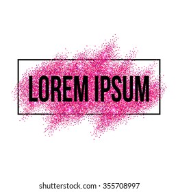 Red sparkle  background. Vector illustration 