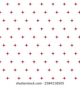Red sparkle star seamless pattern