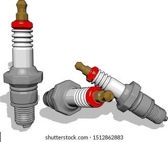 Red sparks, illustration, vector on white background.