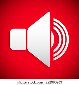 Red speaker icon