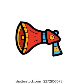 Icono de altavoz rojo Ramadán y Eid islámico