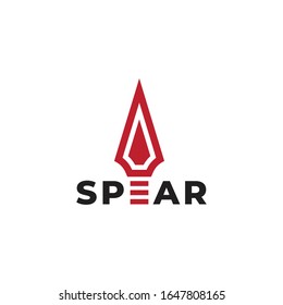 Red Spear icon logo design 