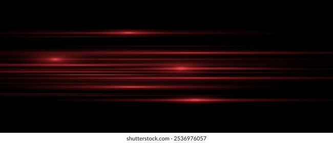 Efecto especial rojo, línea de policía Horizontal