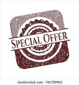 Red Special Offer grunge stamp