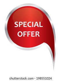 Red special offer speech bubble 