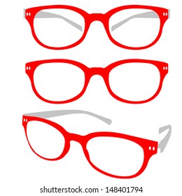 Red Spectacle Vector 