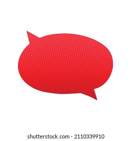 Red speech balloon in Comic style, Vector, Illustration.