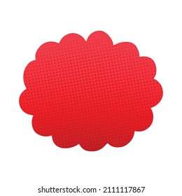 Roter Sprachballon im Comic-Stil, Vektorgrafik, Illustration.
