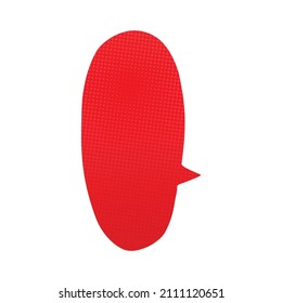 Red speech balloon in Comic style, Vector, Illustration.