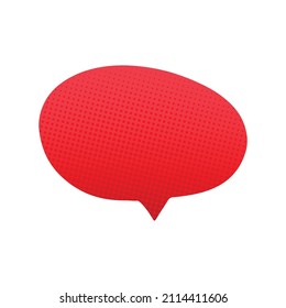 Red speech balloon in Comic style, Vector, Illustration.