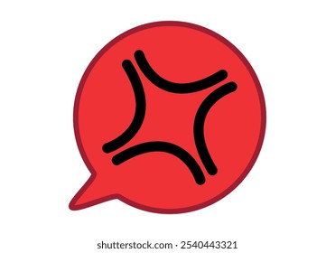 Red speech bubble of anger or rage