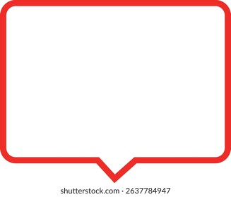 Red speech bubble - Speech Bubble, Blank Text Box, Communication Icon