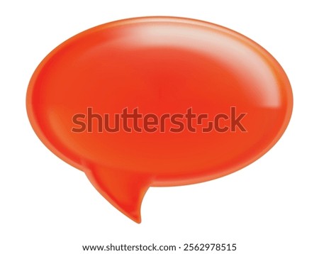 red speech bubble chat isolated, vector illustration icon