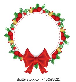 Red Speech Bubble With Christmas Icon