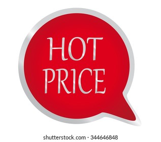 red speech bubble "hot price"