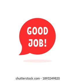 red speech bubble like good job icon. flat style trend modern logotype graphic greeting card art design element isolated on white. concept of customer review or reward and encouragement or incentive