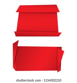 Red speech bubble style with shadow for your website isolated on white background