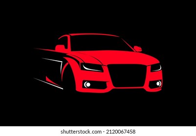 red speed car design automobile vector design