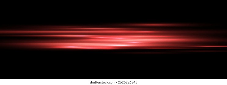 Líneas de luz roja de velocidad.
Movimiento de líneas de velocidad