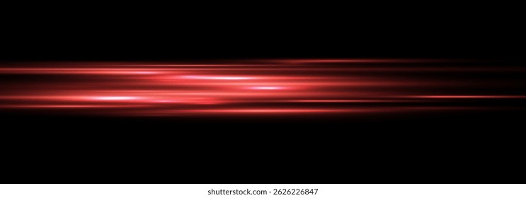 Linhas de luz de velocidade vermelha.
Movimento das linhas de velocidade