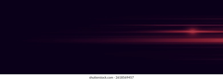 Líneas de velocidad rojas, efecto de rayo láser Horizontal.
