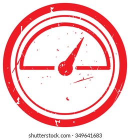 Red Speed Meter rubber stamp