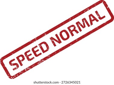 Red 'Speed Normal' grunge rubber stamp mark with a rectangular border, isolated on a clean white background.