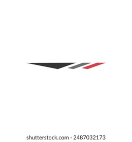 Red Speed Racing Sticker Vector Illustration