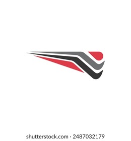 Red Speed Racing Sticker Vector Illustration