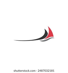 Red Speed Racing Sticker Vector Illustration