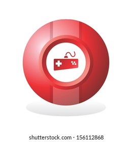 red sphere game icon button