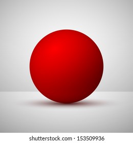 Red Sphere On White