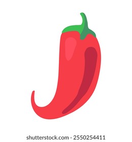 Red spice chili pepper pod. Element of Hispanic holiday Cinco De Mayo. Mexican holiday icon. Simple cartoon vector element isolated on white background