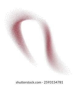 Red spice powder splash. Flying red dust particle isolated on transparent background. Powder of chilli, paprika, pepper. Modern vector illustration.