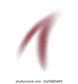 Salpicaduras de polvo de especias rojas. Partícula de polvo rojo volador aislado sobre fondo transparente. Polvo de chile, pimentón, pimienta. Ilustración vectorial moderna.