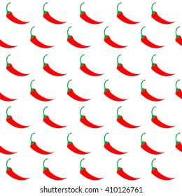 Red spicy pepper vector pattern