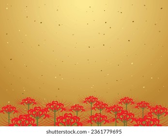 Red spider lily background illustration