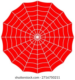 El Diseño web de araña roja es visible sobre un fondo blanco. Ilustración vectorial