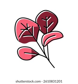 red spinach color icon vector. red spinach sign. isolated symbol illustration