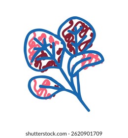 red spinach doodle icon sketch vector. red spinach sign. isolated symbol illustration