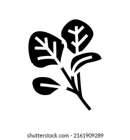 red spinach glyph icon vector. red spinach sign. isolated contour symbol black illustration