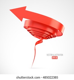 Red spiral arrow.