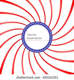 red spiral curves and logo template