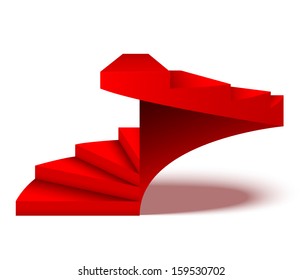 Red spiral stairs