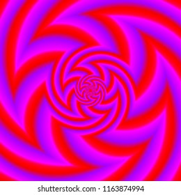 Red spirals. Spin illusion.