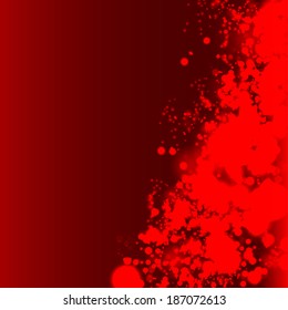 red splash on dark red background. EPS 10 vector illustration.