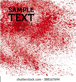 Red splash on white background